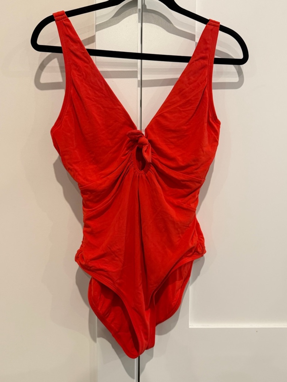 Robin Piccone Ava Knot One Piece Swimsuit in Fiery Red Sz 12 EUC Swim Pool Chic - Picture 10 of 14